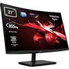 Acer ED270UPbiipx Monitor Curvo Gaming Adaptive Sync, 27, 2560 x 1440, Display VA WHQD, 165 Hz, 1 ms, 16:9, HDMI (1.4), DP, 100M:1, Lum 250 cd/m2, ZeroFrame, Audio Out, Cavi HDMI, DP Inclusi, Nero