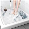MACUNIN Tappetino da doccia antiscivolo 80 x 80 cm - Morbido comfort e sicurezza, tappetino da bagno con fori di scarico, PVC-Luffa massaggiante antiscivolo per doccia, asciugatura rapida