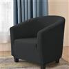 Highdi Copripoltrona 1 Posto Elasticizzato Poltrona Da Cocktail Chesterfield Jacquard Tinta Unita Fodera Universale Lavabile Sedia Da Club per Bar Soggiorno Camera da Letto (Nero)
