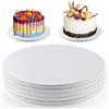 NAROSEBE 5 Pezzi Sottotorta Tondo in Cartone 30 cmx12mm Vassoi Torta Rotondi Vassoio in Cartone per Torte Piatti per Torta in Cartone Base per Torta Rotonda per Torta Pane Pasticceria Dessert, Bianco