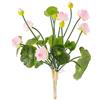 BESPORTBLE 2 mazzi di fiori di loto artificiali ninfee piante verdi steli arrangiamenti per la casa e l'ufficio, decorazione interna ed esterna (rosa chiaro)