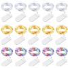 BROTOU Confezione da 15 luci a LED, 2 m, 20 mini luci a LED, per interni ed esterni, fai da te, piccole micro catene luminose con batteria, impermeabili, per Natale, camera da letto, feste (3 colori)
