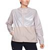 Under Armour Metallic Woven FZ Felpa, Donna, Rosa, XS