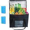 JINGTOPS Borsa Termica Grande Pieghevole, 35 L Borsa Frigo Borsa Pic Nic Borse per Spesa Isolate con Scatola Ghiacciaia Portatile per Cristalli di Ghiaccio, per Shopping Picnic BBQ all'Apert
