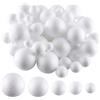 Wenxiaw 80 palline di polistirolo, per fai da te, 5 misure, per decorazioni artistiche, 20 per 1 cm, 2 cm, 15 per 3 cm, 4 cm e 10 per 5 cm