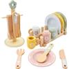 AolKee Giocattoli da cucina in legno, Aolkee cucina giocattolo per bambini, aaccessori , giochi di ruolo per bambini Età 3 + anni