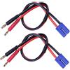 LINSYRC 2 Pezzi EC5 Maschio a Connettore Spina a Banana Rotonda 4mm con Cavo in Silicone 12AWG 11,8pollici per Elicottero Radiocomandato Giocattolo