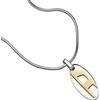 Diesel Collana Da Uomo Con Ciondolo Singolo, Lunghezza: 550mm+50mm, Larghezza: 15,5mm, Altezza: 30,6mm Collana In Acciaio Inox Argento, DX1421931