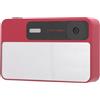 Plyisty Telecamera Selfie Digitale, Screenica IPS Digitale per Stabilizzazione Elettronica 'immagine 'immagine per la Vita Quotidiana (WHITE) (rosso)