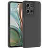 Afikyutu Cover per Motorola Moto G75 5G, Custodia Matte Sottile in TPU Morbido, Cover Protezione Anti-Caduta, Nero Sottile Leggero Protettiva Custodia