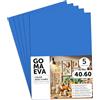 m-office Fogli di Gomma Eva Colorata, Gomma Crepla per Scrapbooking, Scuola, Cartoncini Creativi, Lavoretti, Torte Scenografiche, Scuola o Progetti Artistici 40x60cm (Azzurro chiaro, 5 uds)