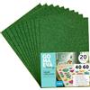 m-office Fogli di Gomma Eva Colorata Glitterata, Gomma Crepla per Scrapbooking, Scuola, Cartoncini Creativi, Lavoretti, Torte Scenografiche, Scuola o Progetti Artistici 40x60cm (Verde scuro, 20uds)