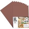 m-office Fogli di Gomma Eva Colorata, Gomma Crepla per Scrapbooking, Scuola, Cartoncini Creativi, Lavoretti, Torte Scenografiche, Scuola o Progetti Artistici 40x60cm (Marrone, 10 uds)