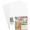 m-office Fogli di Gomma Eva Colorata, Gomma Crepla per Scrapbooking, Scuola, Cartoncini Creativi, Lavoretti, Torte Scenografiche, Scuola o Progetti Artistici 40x60cm (Bianco, 5 uds)