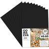 m-office Fogli di Gomma Eva Colorata, Gomma Crepla per Scrapbooking, Scuola, Cartoncini Creativi, Lavoretti, Torte Scenografiche, Scuola o Progetti Artistici 40x60cm (Nero, 10 uds)