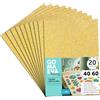 m-office Fogli di Gomma Eva Colorata Glitterata, Gomma Crepla per Scrapbooking, Scuola, Cartoncini Creativi, Lavoretti, Torte Scenografiche, Scuola o Progetti Artistici 40x60cm (Oro chiaro, 20uds)