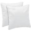 Giovanni Dolcinotti MADE IN ITALY Giovanni Dolcinotti | Set 2 Federe Cuscini Divano 40x40 - Copricuscini Decorativi - 100% Cotone Effetto Seta - Fodere con Cerniera Nascosta - Bianco - Modello Atlanta