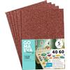 m-office Fogli di Gomma Eva Colorata Glitterata, Gomma Crepla per Scrapbooking, Scuola, Cartoncini Creativi, Lavoretti, Torte Scenografiche, Scuola o Progetti Artistici 40x60cm (Rame, 5uds)