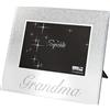 Maturi Cornice portafoto Maturi con glitter argento, specchiata 10 x 15 cm, regalo 'Grandma'