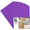 m-office Fogli di Gomma Eva Colorata, Gomma Crepla per Scrapbooking, Scuola, Cartoncini Creativi, Lavoretti, Torte Scenografiche, Scuola o Progetti Artistici 40x60cm (Viola, 10 uds)