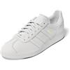 adidas Gazelle, Scarpe da Ginnastica Unisex - Adulto, Bianco Ftwr White Ftwr White Gold Metallic, 45 1/3 EU