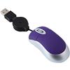 Fiauli Mouse telescopico universale a 3 tasti 1602DPI per computer portatile USB mini mouse ottico cablato, in plastica liscia, mouse ottico per PC portatili, viola