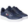 Tommy Jeans Sneakers con Suola Preformata Uomo Retro Basket Scarpe, Blu (Twilight Navy), 40 EU