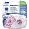 Chicco Succhietto Light Lumi Silicone 6-16M 2 Pezzi