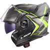 LS2, Casco Moto Modulare ADVANT X CARBON FUTURE II Gloss H-V Yellow, XS