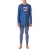 Schiesser Schlafanzug Pyjama lang-100% Organic Bio Baumwolle-Größe 92 bis 140 Set di Pigiama, Blau_181826, 116 cm Bambina