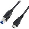 System-S USB 3.1 Tipo C a USB 3.0 Tipo B Cavo Dati Adattatore Cavo Stampante Cavo 100 cm