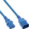 InLine® Prolunga per apparecchi a freddo, C13 a C14, blu, 1,5 m
