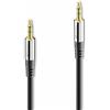sonero® Premium Cavo audio jack da 3,5 mm, 2,00 m, contatti dorati, nero