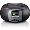 Lenco SCD-860 - radio CD portatile - radio DAB+ e FM - Bluetooth - lettore CD toploader - display 2,4 TFT - due sveglie - 2 x 2 Watt RMS - 5 tasti di memoria - nero