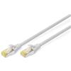 DIGITUS Cavo LAN Cat 6A - 1m - Cavo di rete RJ45 - S/FTP schermato - Compatibile con Cat-6 e Cat-7 - Grigio