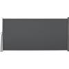 Outsunny Frangivista da Giardino Estensibile fino 3 m e Alto 1.6 m, Poliestere Anti UV e Alluminio, Grigio