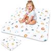 Totsy Baby Tappeto gioco bambini per gattonare 100x100cm - tappeti stanza per gattonamento bimbi tappetino neonato cameretta bambina e bambino 100 cm Colore argento safari