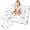 Totsy Baby Tappeto gioco bambini per gattonare 100x100cm - tappeti stanza per gattonamento bimbi tappetino neonato cameretta bambina e bambino 100 cm Rosa elefante