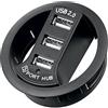 Goobay 93893 3 Porte USB 2.0 HUB ad alta Velocità In-Desk