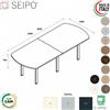 SEIPO Bridge tavolo riunione ovale P.1000, piano due pezzi struttura metallica a ponte Seipo BR.0753 54