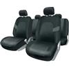 +PWR Car Parts Set completo di coprisedili universali Milano Nero. Compatibile con airbag. Posteriore diviso con cerniera. Completo per 5 sedili. Realizzati in poliestere di alta qualità.