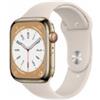 Apple Watch Series 8 GPS + Cellular 45mm Cassa in acciaio color oro Case con Galassia Sport Band - MNKM3TY/A