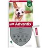 Advantix® Spot-on antiparassitario per Cani fino a 4 Kg, 6 pipette da 0,4 ml. Elimina zecche, pulci, pidocchi e larve di pulce in casa. Protegge da zanzare, pappataci e rischio di leishmaniosi.
