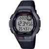 Casio Men's Step Tracker Stainless Steel Quartz Sport Watch with Resin Strap, Black, 23 (Model: WS-2000H-1AVCF)