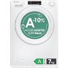 Candy Smart Pro Inverter Lavatrice Slim 7 Kg, Libera Installazione, Carica Frontale, Classe A-10%, 1300 Giri, 16 Programmi, 76 dB, Connessa, Cicli Rapidi, AxLxP 85x60x45 cm, Bianca - CO4 374TWM6/1-S