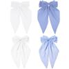 FDGGT Forcine Per Capelli Con Fiocco In Chiffon, 4 Pezzi, Forcine Per Nastri Lunghi, Forcine Elei, Accessori Per Capelli, Accessori Per Abbigliamento