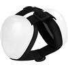 derYEP Paraorecchie per cani, protezione dell'udito, 29 dB, NRR, paraorecchie antirumore(S, Bianco)