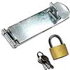 Merriway Bulk Hardware BH05817/galvanizzato da cerniera di sicurezza con lucchetto in ottone, 100 mm (10,2 cm)
