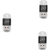 Bsowte 3X lettore di schede di memoria esterna USB tipo C OTG Micro-SD/TF lettore di schede di memoria esterna adattatore per telefono cellulare computer (nero)