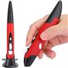 fasient Mouse Senza Fili con Penna, Mouse Ottico Senza Fili USB 2.4GHZ 800/1200/1600 DPI Smart Mouse con Scrittura a Mano Regolabile per PC Laptop Notebook Computer (Rosso)